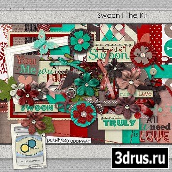 Scrap Set - Swoon I The Kit PNG and JPG Files