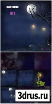 Scrap Set - Nocturna PNG and JPG Files