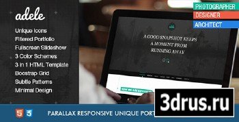 ThemeForest - Adele - Boostrap Responsive & Clean HTML5 Template - RIP