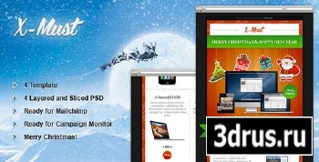 ThemeForest - X-Must - Christmas E-Mail Templates - RIP