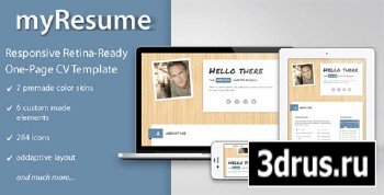 ThemeForest - myResume Responsive One-Page Retina-Ready Resume - RIP
