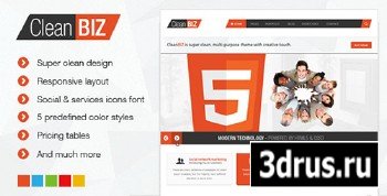 ThemeForest - CleanBIZ - Multipurpose HTML5 Template - RIP