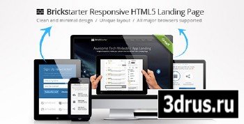 ThemeForest - Brickstarter - Responsive HTML5 Tech Landing Page - RIP