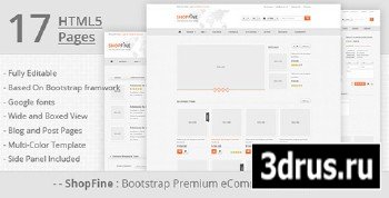 ThemeForest - ShopFine: Premium Bootstrap eCommerce Template - RIP
