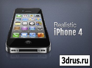 PSD Source - Realistic iPhone 4