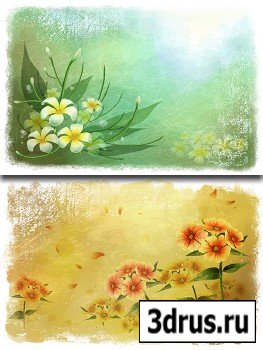 PSD Sources - Spring Backgrounds With Flowers