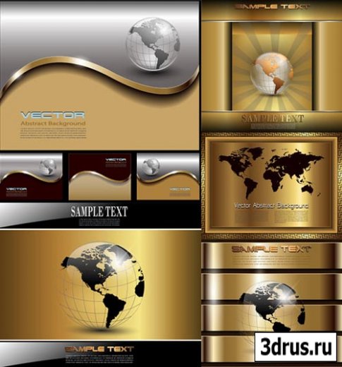 gold background vector map