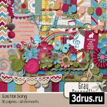 Scrap Set - Easter Song PNG and JPG Files
