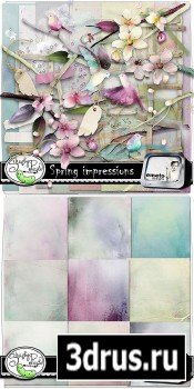 Scrap Set - Spring Impressions PNG and JPG Files