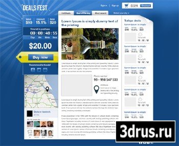 PSD Web Template - Premium Beautiful Deals Website