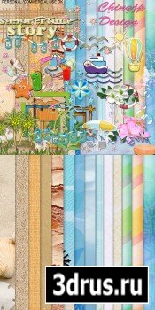 Scrap Set - Summer Time Story PNG and JPG Files