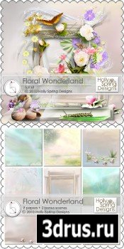 Scrap Set - Floral Wonderland PNG and JPG Files