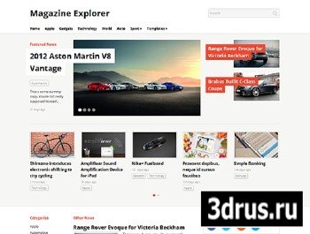 WPZoom - Magazine Explorer v1.1 - Theme for WordPress