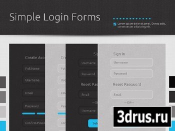 PSD Web Design - Simple Login Forms
