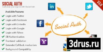 CodeCanyon - SocialAuth-Facebook+Twitter+Linkedin+Google Login v3.0.1 (Update)