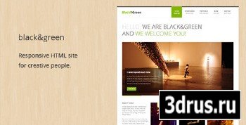 ThemeForest - Black&Green - Responsive HTML site - RIP