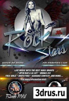 PSD Source - Rock Stars Flyer