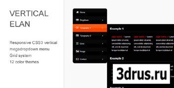 CodeCanyon - Vertical Elan - Responsive CSS3 Vertical Menu - Navigation and Menus