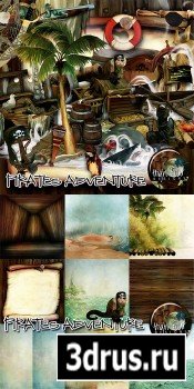 Scrap Set - Pirates Adventure PNG and JPG Files