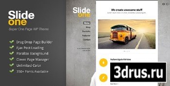 ThemeForest - Slide One v1.0.6 - One Page Parallax, Ajax WP Theme