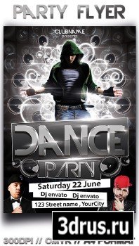 PSD Source - Dance Party Flyer 2013