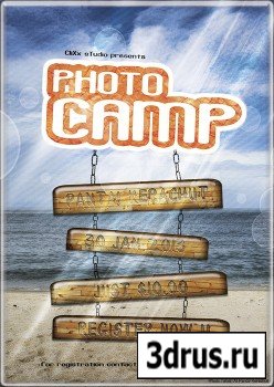 PSD Source - Beach Photo Camp Flyer