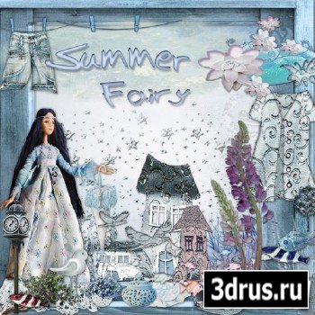 Scrap Set - Summer Fairy PNG and JPG Files