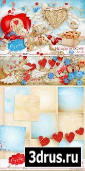 Scrap Set - Happy In Love PNG and JPG Files