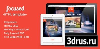 ThemeForest - focused - One Page HTML5 Template - RIP