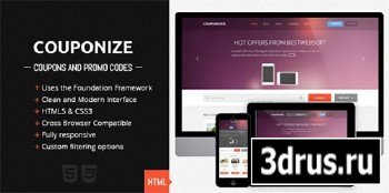 ThemeForest - Couponize - Responsive Coupons and Promo Template - RIP