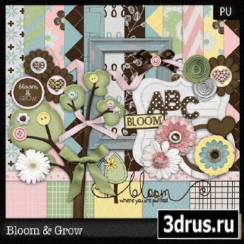 Scrap Set - Bloom and Grow PNG and JPG Files