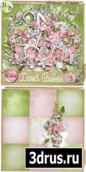 Scrap Set - Iced Roses PNG and JPG Files