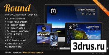 ThemeForest - Round v2.0 - Responsive, Fullscreen, Under Construction