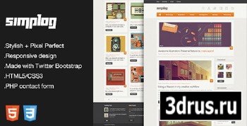 ThemeForest - Simplog - Responsive HTML5 Blog Template - FULL