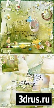 Scrap Set - Here Comes the Spring PNG and JPG Files