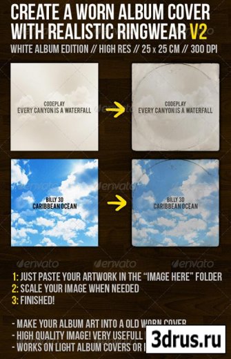 Create A Worn Album Cover With Ringwear Part 2  GraphicRiver. PSD
