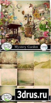 Scrap Set - Mystery Garden PNG and JPG Files