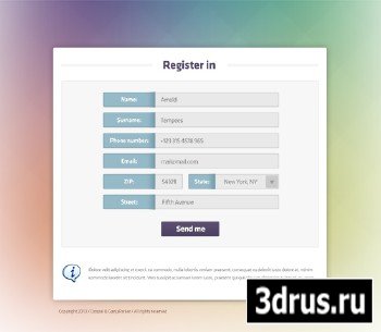 PSD Web Design - Landing Page Form