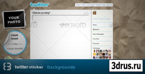 Sticker Twitter Background -  GraphicRiver