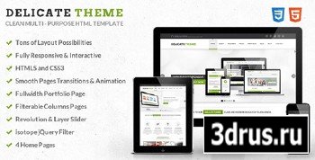 ThemeForest - Delicate - Responsive Multipurpose HTML5 Template - RIP