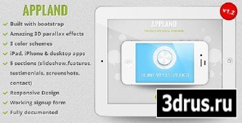 ThemeForest - AppLand v1.2 - Responsive Bootstrap Parallax App Landing Page - FULL