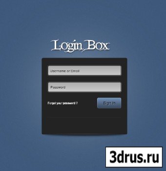 PSD Web Design - Dark Simple Login Box