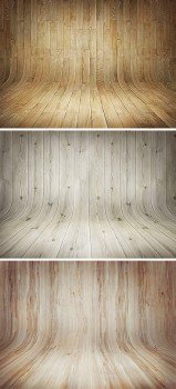 PSD Source Backgrounds - 3 Curved Wooden Backdrops Vol.1