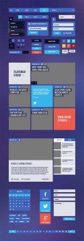 PSD Web Design - Blog/Magazine Flat UI Kit