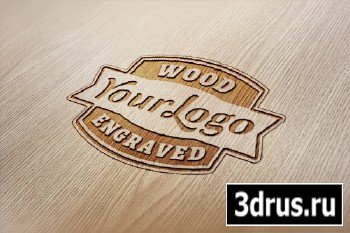 PSD Source - Wood Engraved Logo Mock-Up