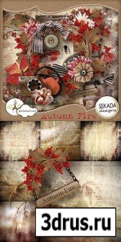 Scrap Set - Autumn Fire PNG and JPG Files