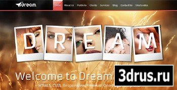 ThemeForest - Dream Html5 One Page Responsive Template - RIP