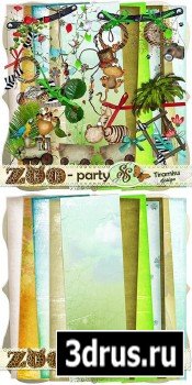 Scrap Set - Zoo Party PNG and JPG Files