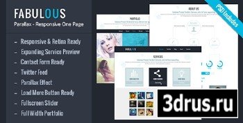ThemeForest - Fabulous Parallax - Responsive One Page - RIP