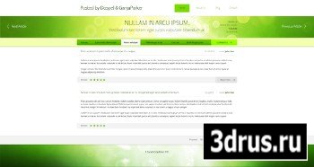 PSD Web Template - Blog Green Styled Homepage